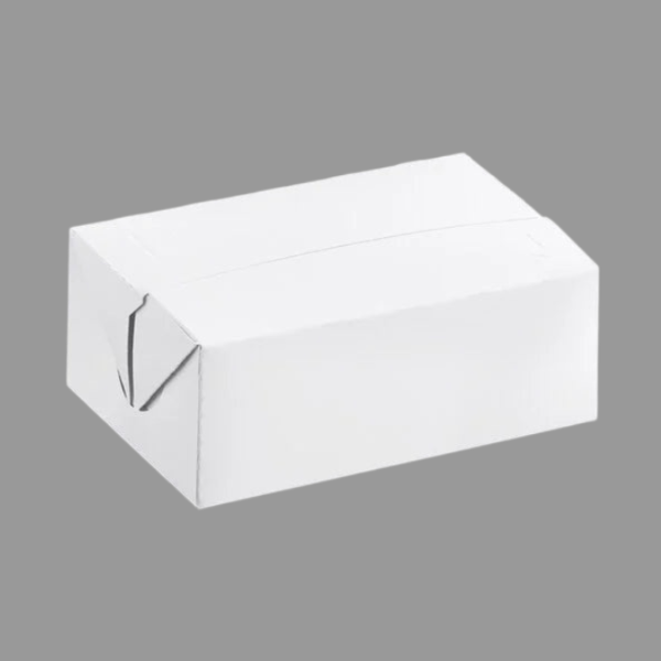 7" x 4 1/2" x 2 3/4" White Take Out Lunch/Snack /Chicken Box with Fast Top [500/Case]