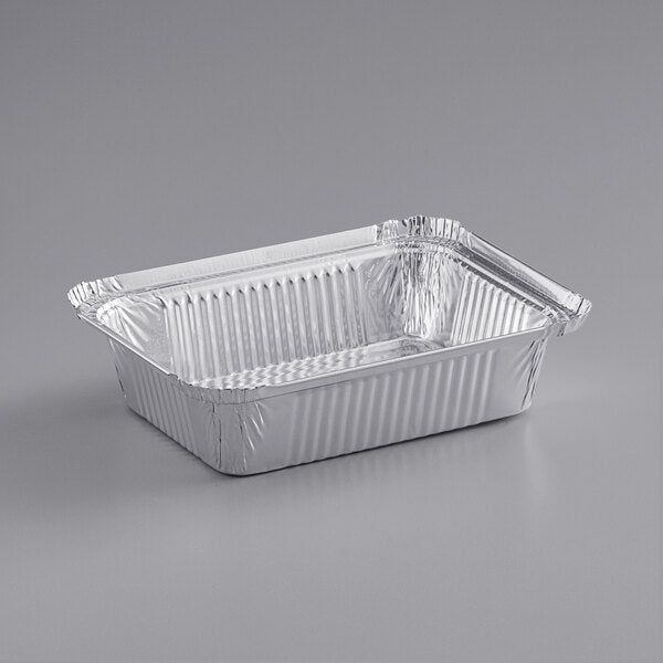 1 1/2 LB Foil Oblong Deep Take Out Containers [500/Case]