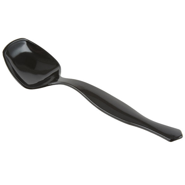 Plastic Serving Spoon, Individually Wrapped , Black [144 Pack]
