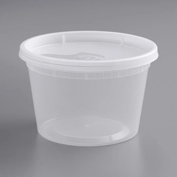 GJ7 - 16 oz Microwavable Deli Containers with Lids [240/Case]