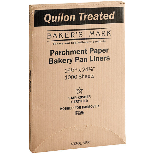 Baker's Mark Full Size Coated Parchment Paper Bun/Sheet Pan Liner Sheet 16" x 24" [1000/Case]