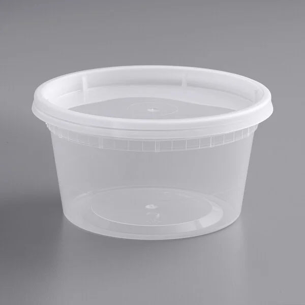 GJ7 -  12 oz Microwavable Deli Containers with Lids [240/Case]