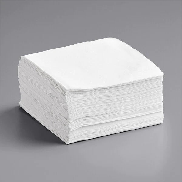 1 Ply - 11.3" x 13" Lunch Napkin, White [6000/Case]