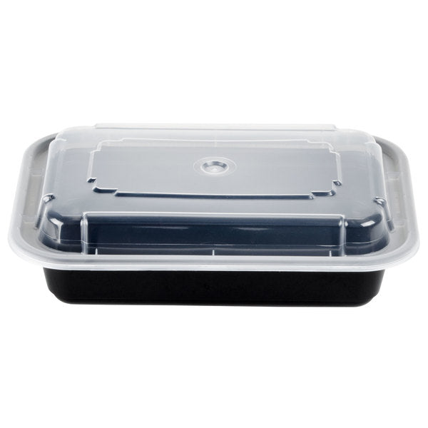 Pactiv NC8168B - 16oz Rectangular Microwavable Containers with Lids [150/Case]