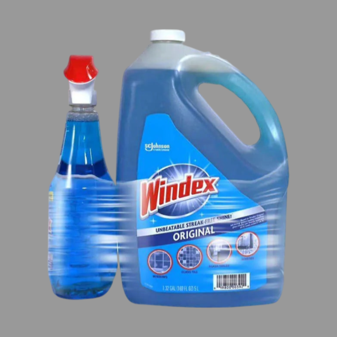 Windex Original Glass Cleaner, 32 Fl oz with 169 Fl oz Refill