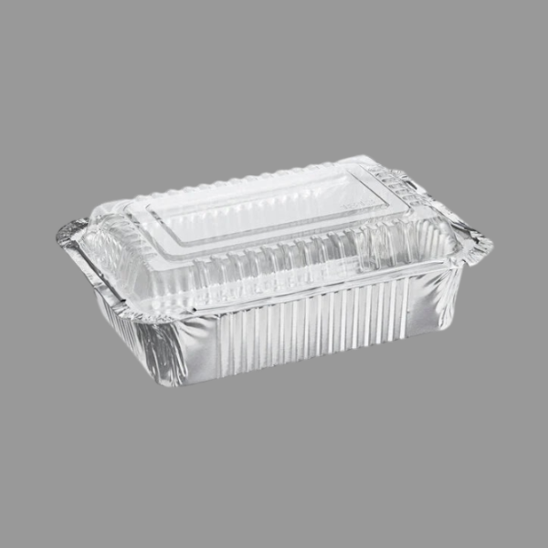 Dome Lid for 1.5 LB Deep Foil Oblong Take Out Container [500/Case]