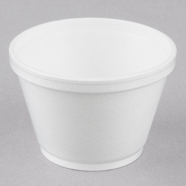 Dart 4J6 White Customizable Foam Food Container -[1000/Case]