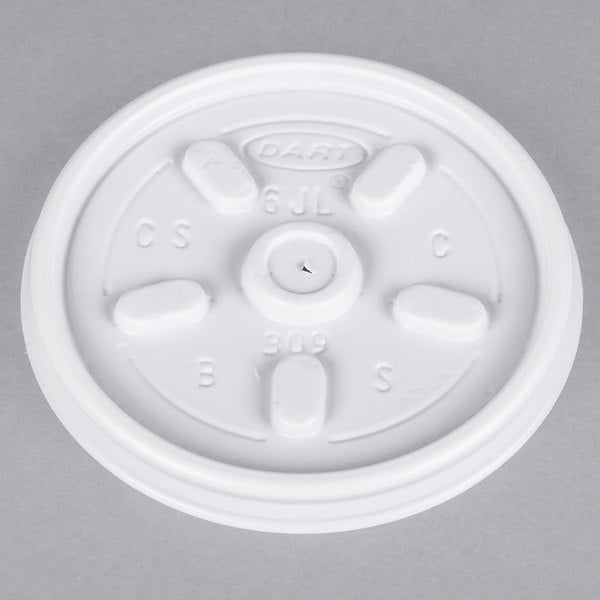 6JL Vented Lids for Dart Cup - 1000/Case