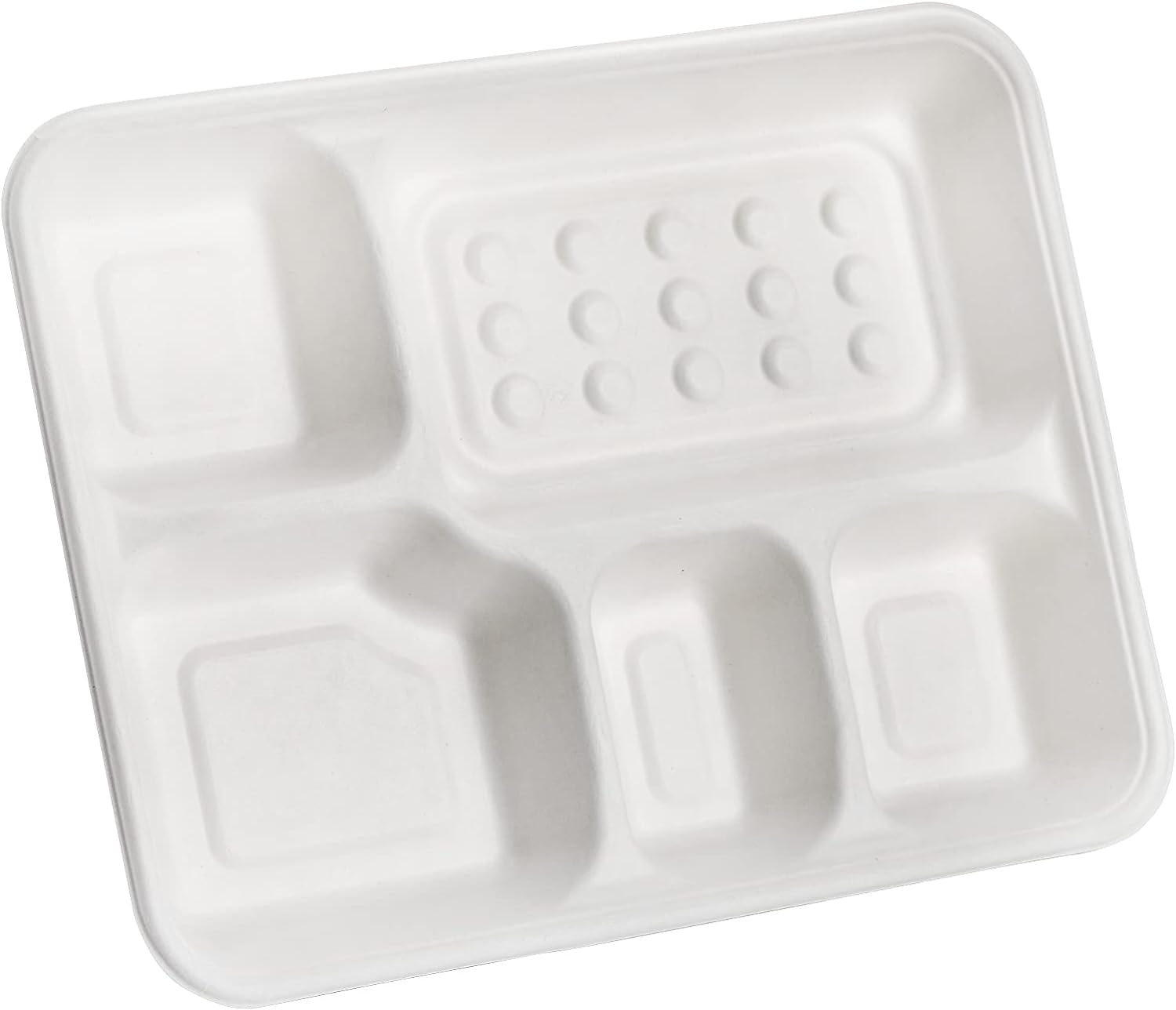 GJ7 - 5 Compartment Bagasse Deep Meal Tray [500/Case]