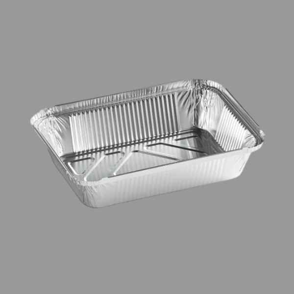 2 1/4 LB Foil Oblong Take Out Containers [500/Case]