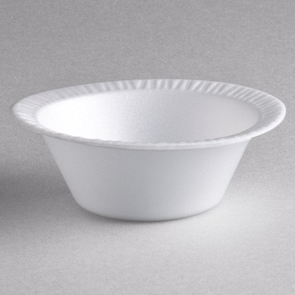 5 oz Dart Concorde White Non-Laminated Round Foam Bowl - 1000/Case