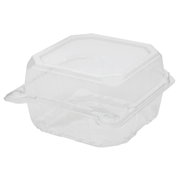 Karat 6''x 6'' PET Plastic Hinged Containers [500/Case]