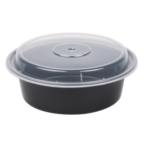 32 oz WY Round Microwavable Containers with Lids [150/Case]