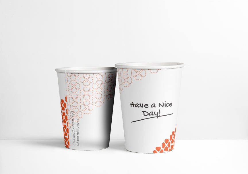8 oz 'Have A Nice Day' Print Paper Hot Cups [1000/Case]