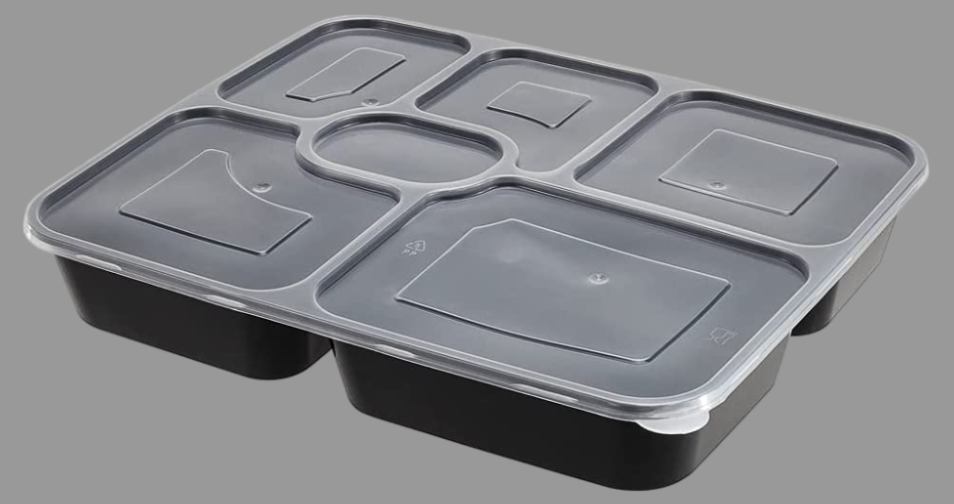 5 Compartment Meal Prep Tray With Lids [200/Case]