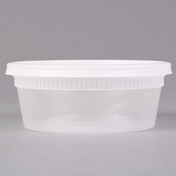 8 oz WY Microwavable Deli Containers with Lids [240/Case]