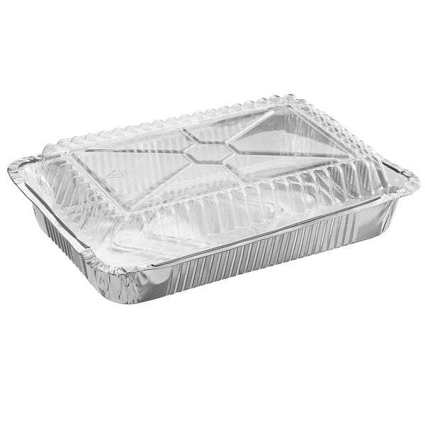 Dome Lid for 1 1/2 LB Shallow & 2 1/4 LB Foil Oblong Take Out Container [500 Pack]