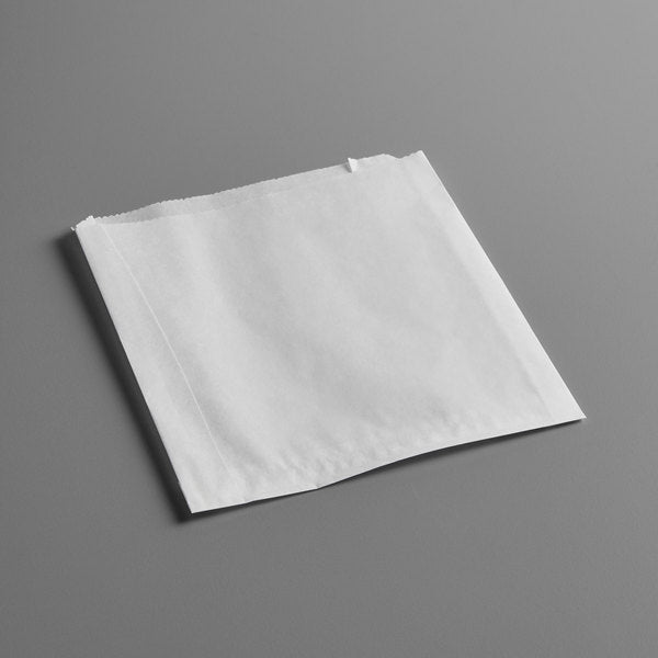 6 1/4" x 3/4" x 6 1/2" Paper Sandwich Bag, White [2000/Case]