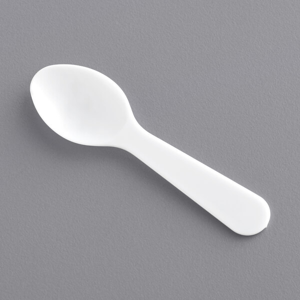 Medium Weight Plastic Ice Cream Spoon, White [3000 Pack]