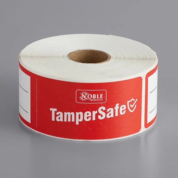 Tamper Evident Red Label Roll 1 1/2" X 6" [Customizable]