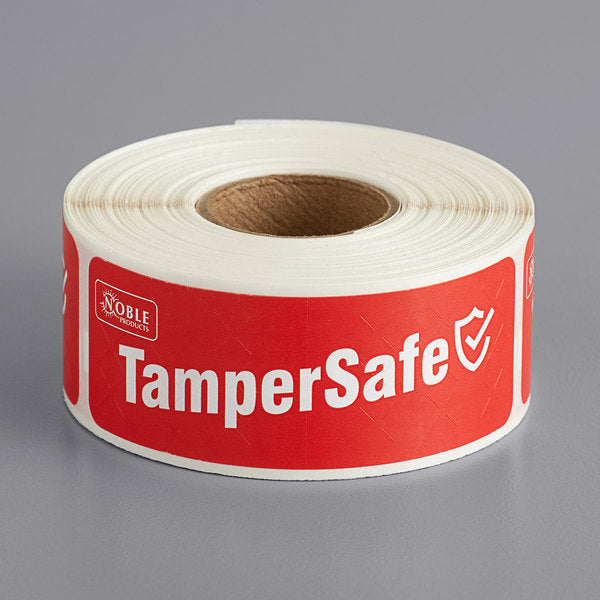 Tamper Evident Red Label Roll 1" X 3" [Temper Safe]