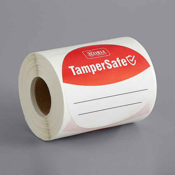 Tamper Evident Red Label Roll 3" [Customizable]