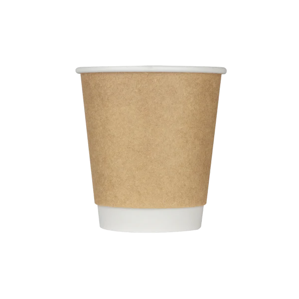 Karat 10oz Wrapped Insulated Paper Hot Cups, Kraft - 500 pcs