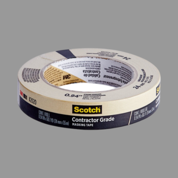 3M Scotch 15/16" x 60 Yards Contractor Grade Masking Tape 2020 [9 Pack]