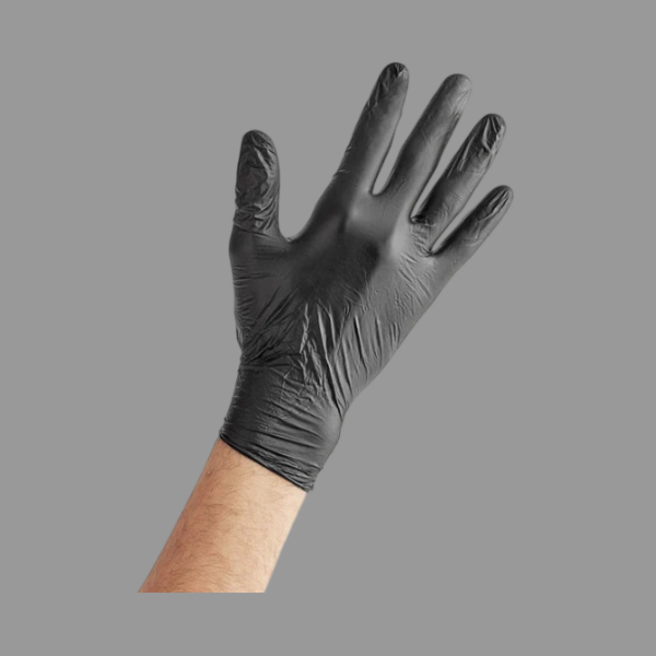 Disposable Nitrile Gloves Powder Free, Black [1000 Pack]