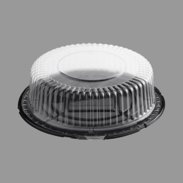 18" Heavy Weight Plastic Catering Tray with Dome Lids [12 Sets]