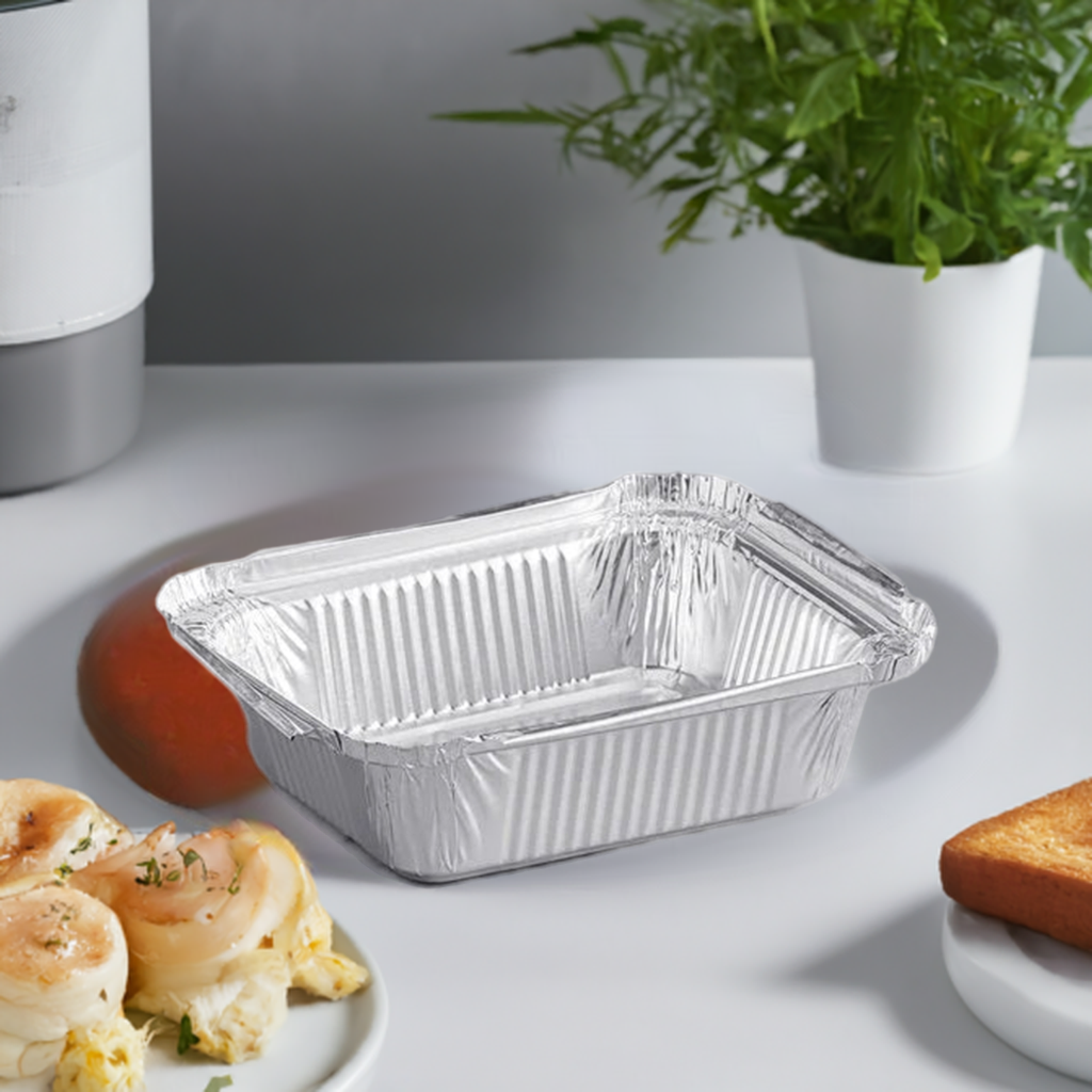 1 LB Foil Oblong Take Out Containers [1000/Case]